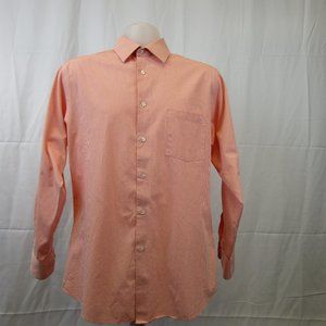 Arrow 15.5 32/33 Dress Shirt Pink and White